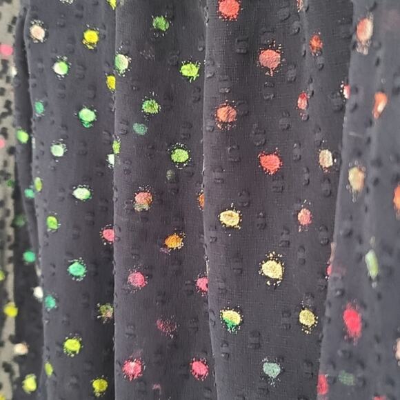 J. Crew Women's Blouse Whimsical BluePolkaDot Size 2XS Lite, Air Chiffon Sleeves - Picture 11 of 11